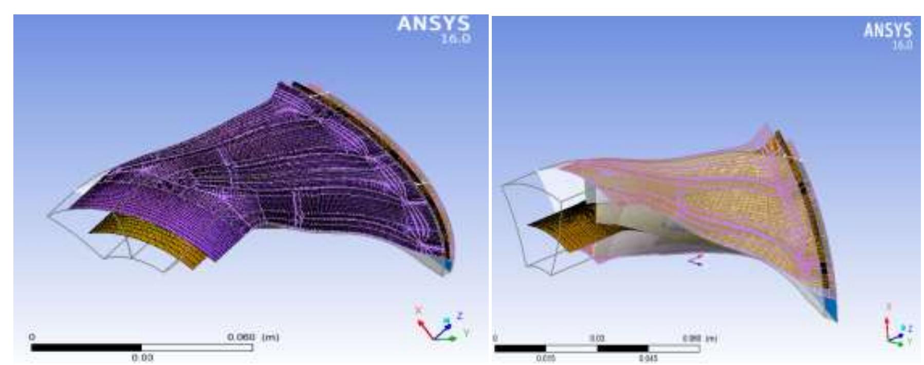 Figure 5 : 3-D Mesh Course With Reseanable Quality ( Topology Fully Suspended)