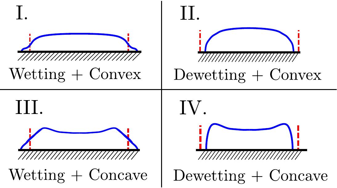 Figure 1 - from Shape changes and elastic dewetting of