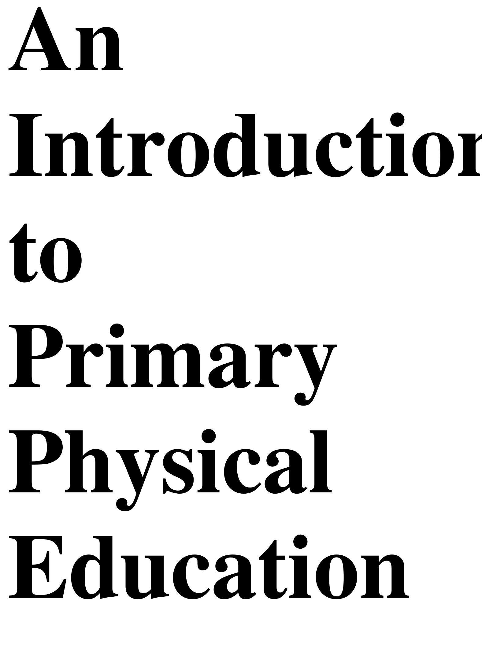 (PDF) An Introduction to Primary Physical Education