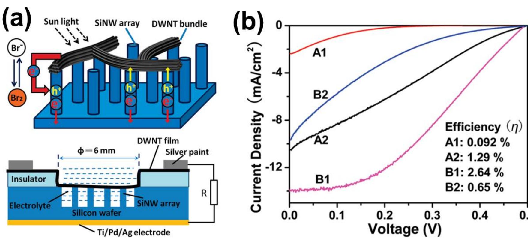 (a) schematics and side view of a hybrid