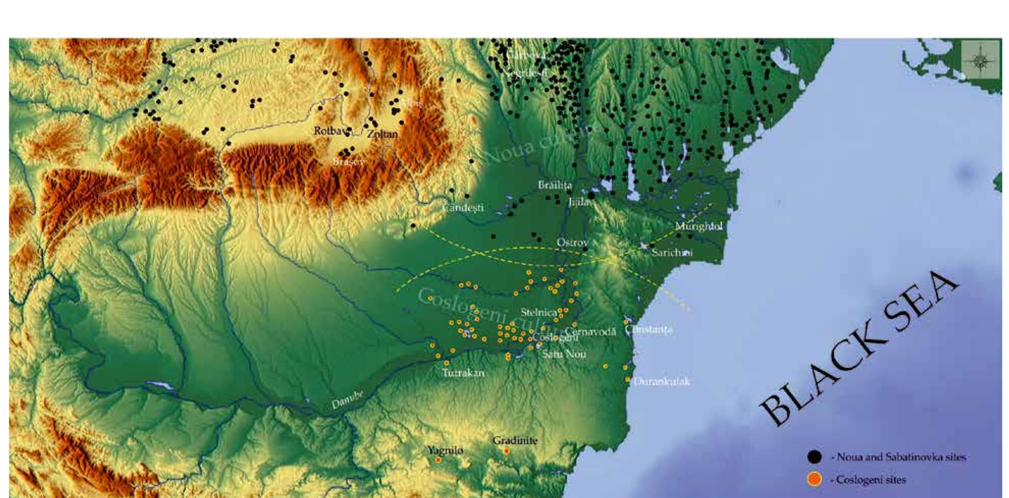 Fig. 8. Comparative graph of C data from Noua and Coslogeni sites (Ghenadie Sirbu) 