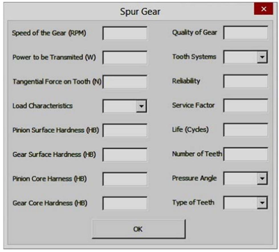 Gear Gui Design Graphical user interface for spur gear design.