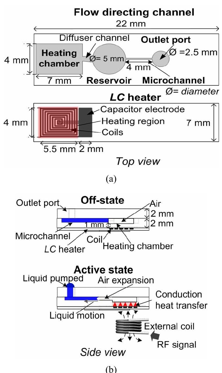 (a) the structural design of the developed micropump; (b)