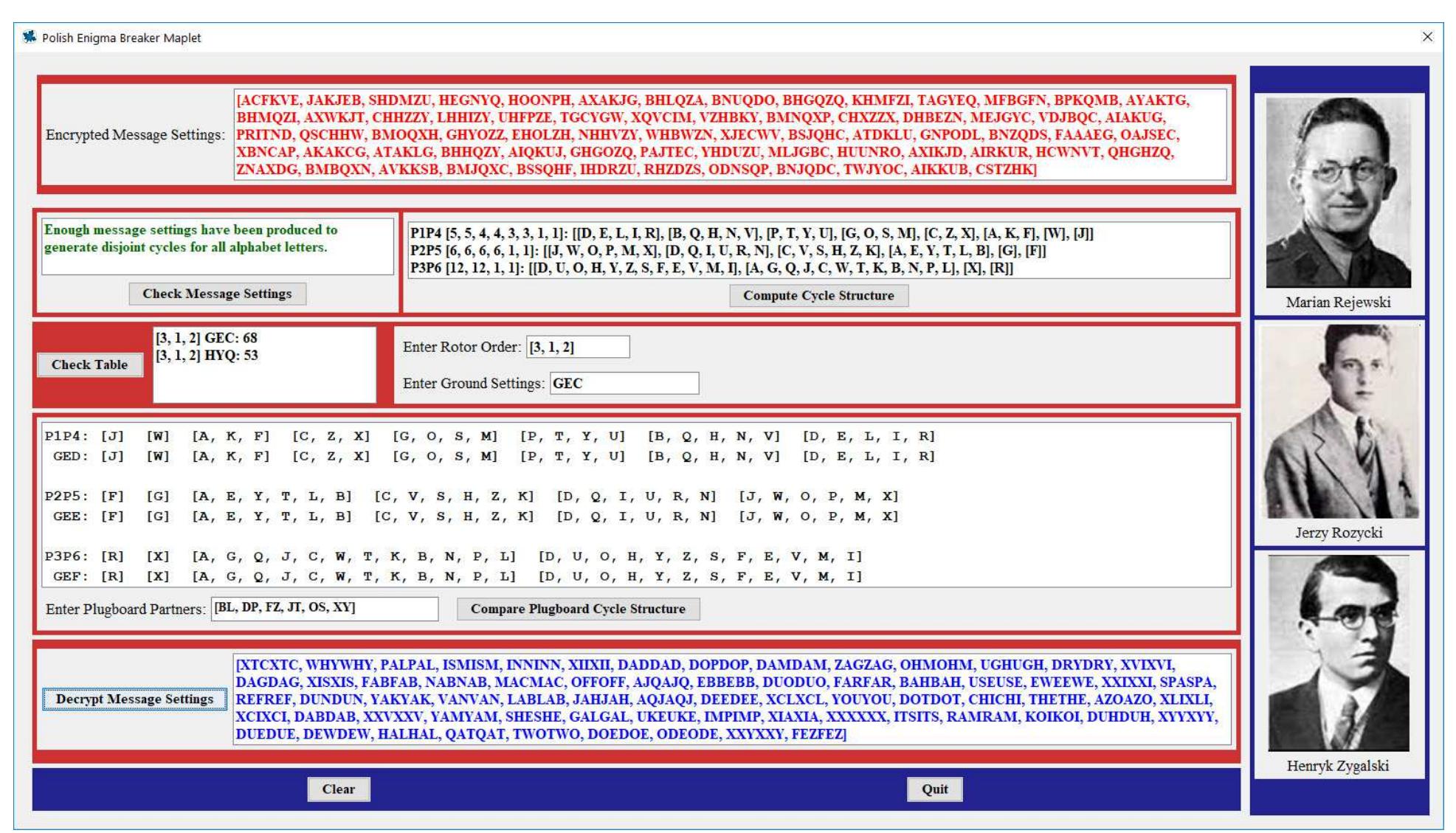 In this example, even using a full table of the type created