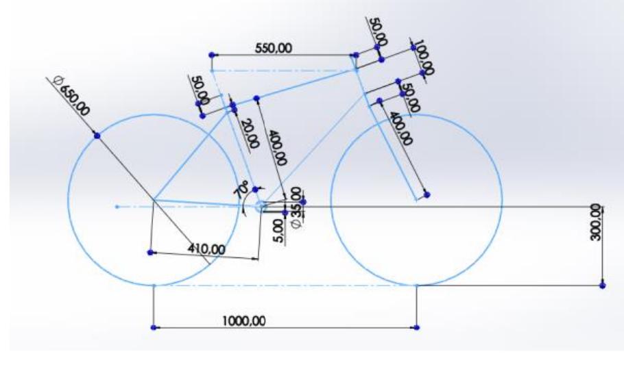 Figure 1 - from Bicycle Frame Design And Structural Analysis