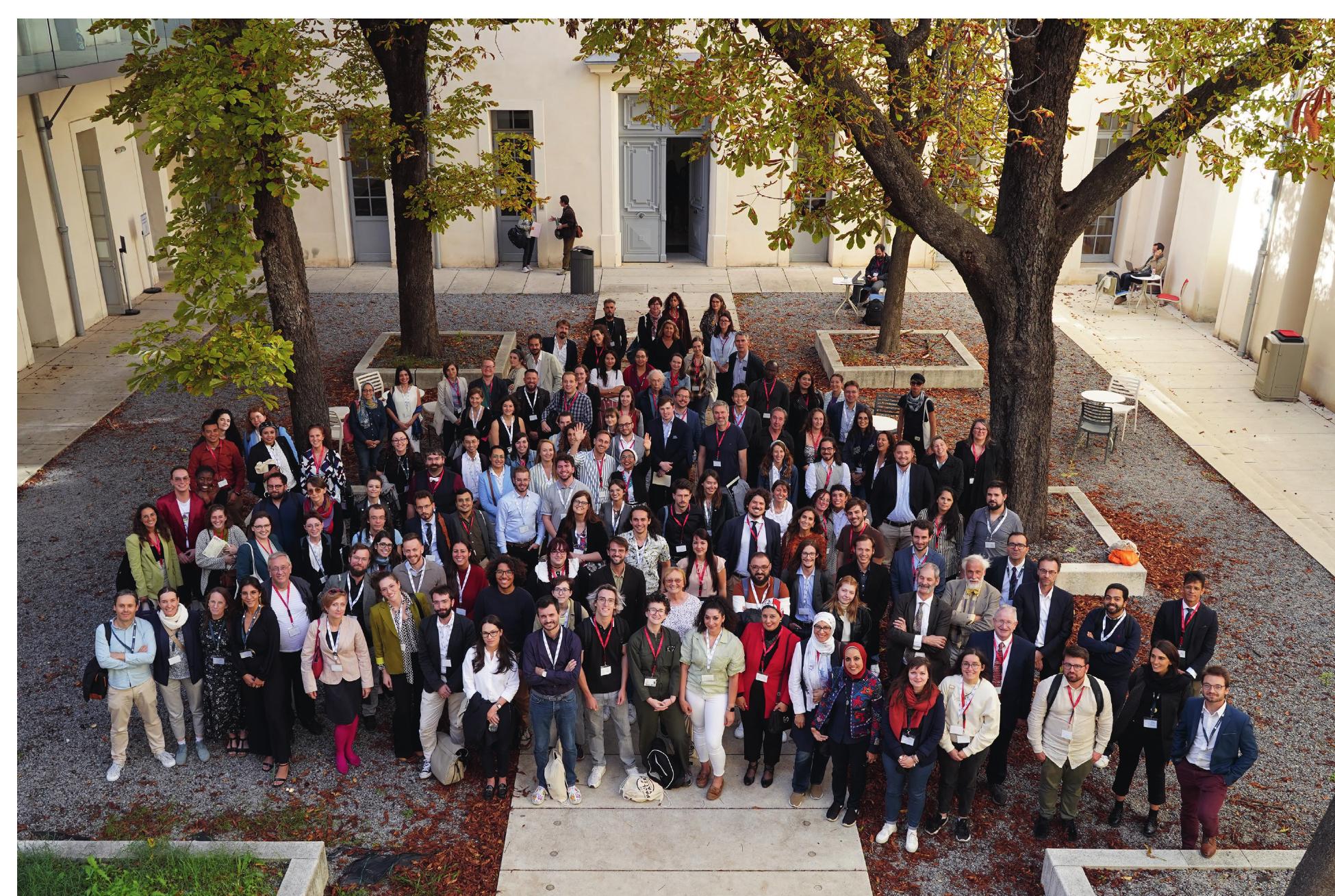 Group photo taken on September 27th 2022 in the Cour des Marroniers, Saint Charles, Université Paul Valéry-Montpellier 3 (© S. Cayez). 