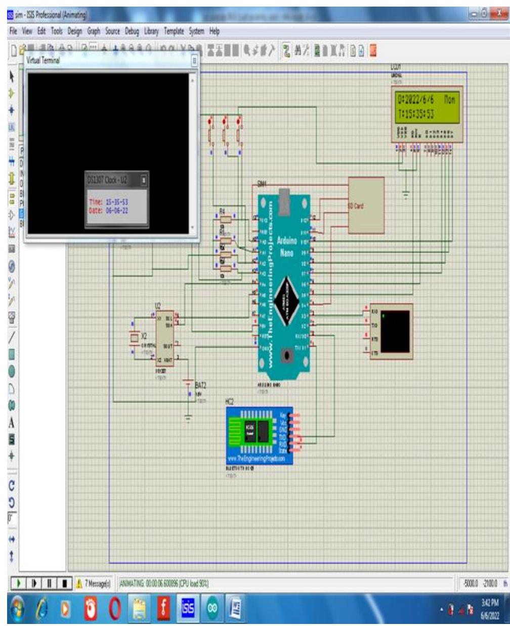 Real-time clock (rtc) simulation result