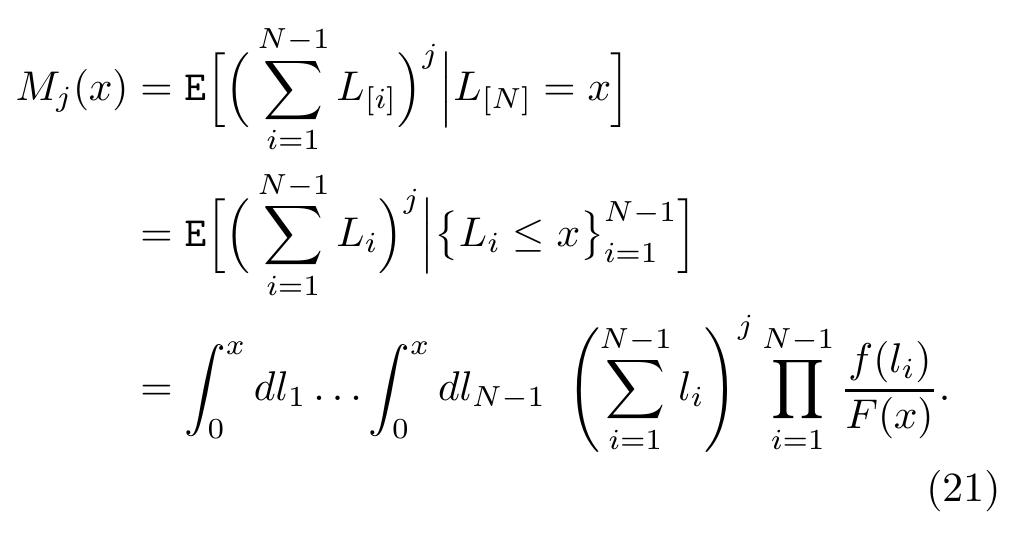 The last quadrature is the average of the 7th power of the sum of N — 1 independent random variables {L;}%7", whose joint distribution is  N-I1 : Sj=1 Lj under an arbitrary permutation of the in- dices  Percentiles of sums of heavy-tailed random variables: Beyond the single-loss approximation. 