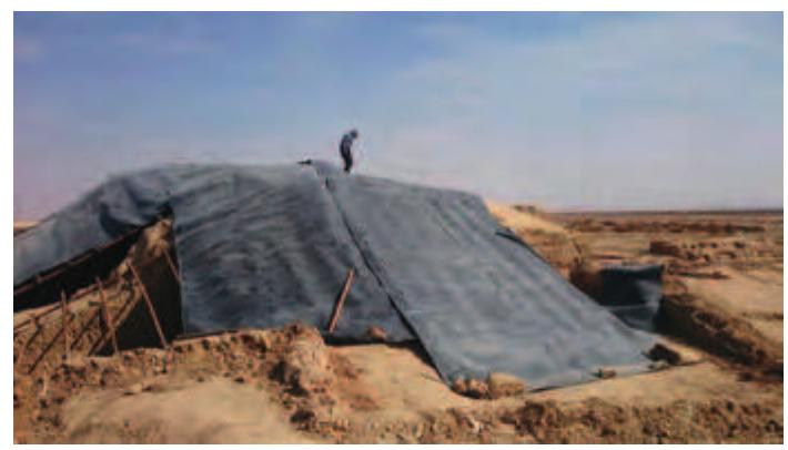 Fig. 68. Conservation under way at Haji Khan Tappeh. 