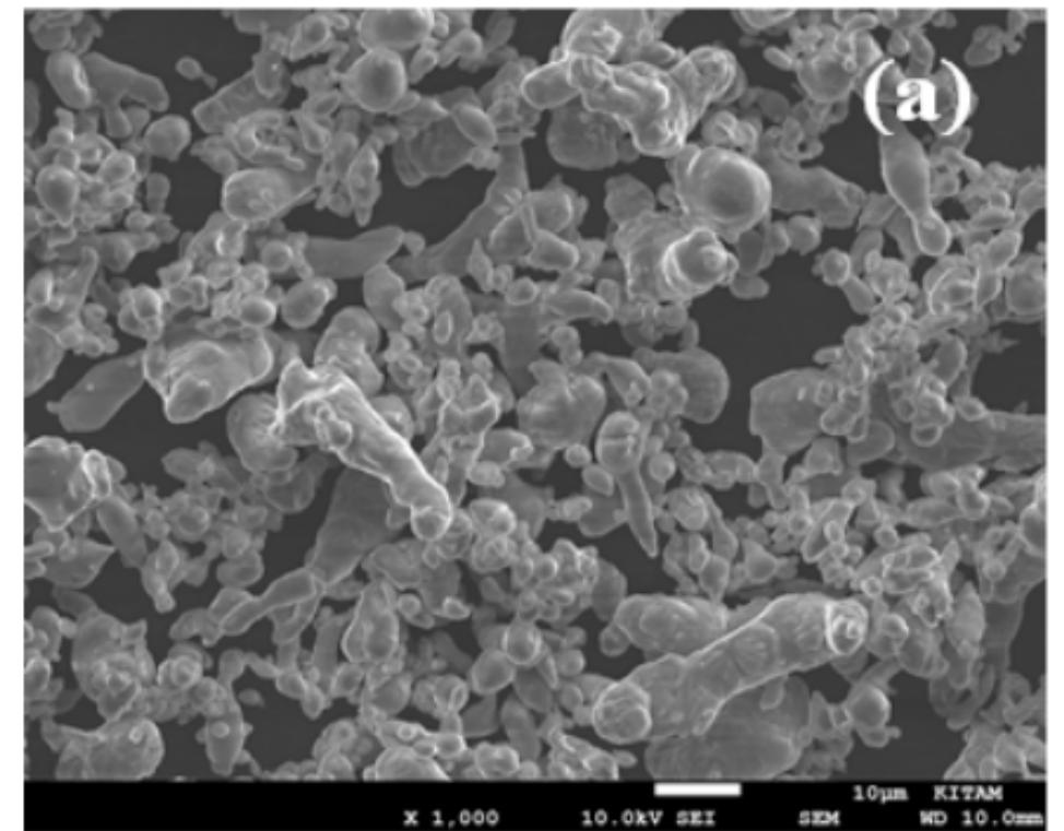 Sem images of pure aluminum and gnps powders were presented