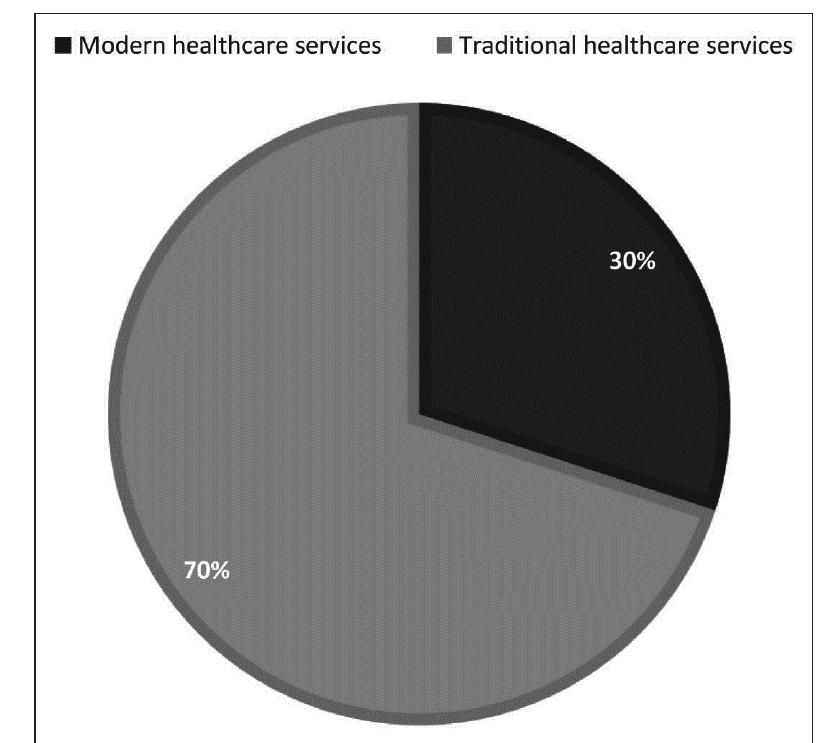 Figure 2: Preference of healthcare system in cluster 1 (Ghunghi, Tala Kundhei, Upara Kundhei, Tala Kansa) 
