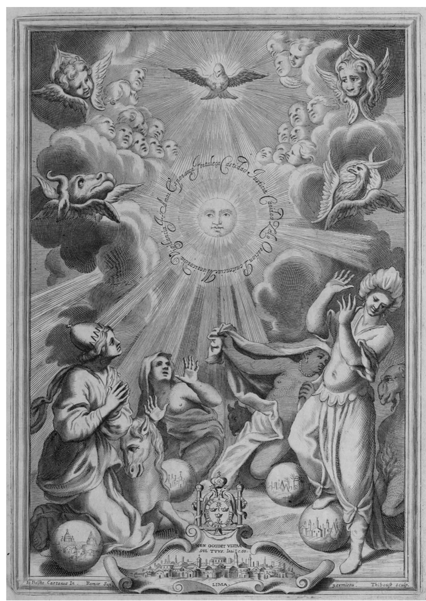 Under the saintly image of francisco solano, the city of