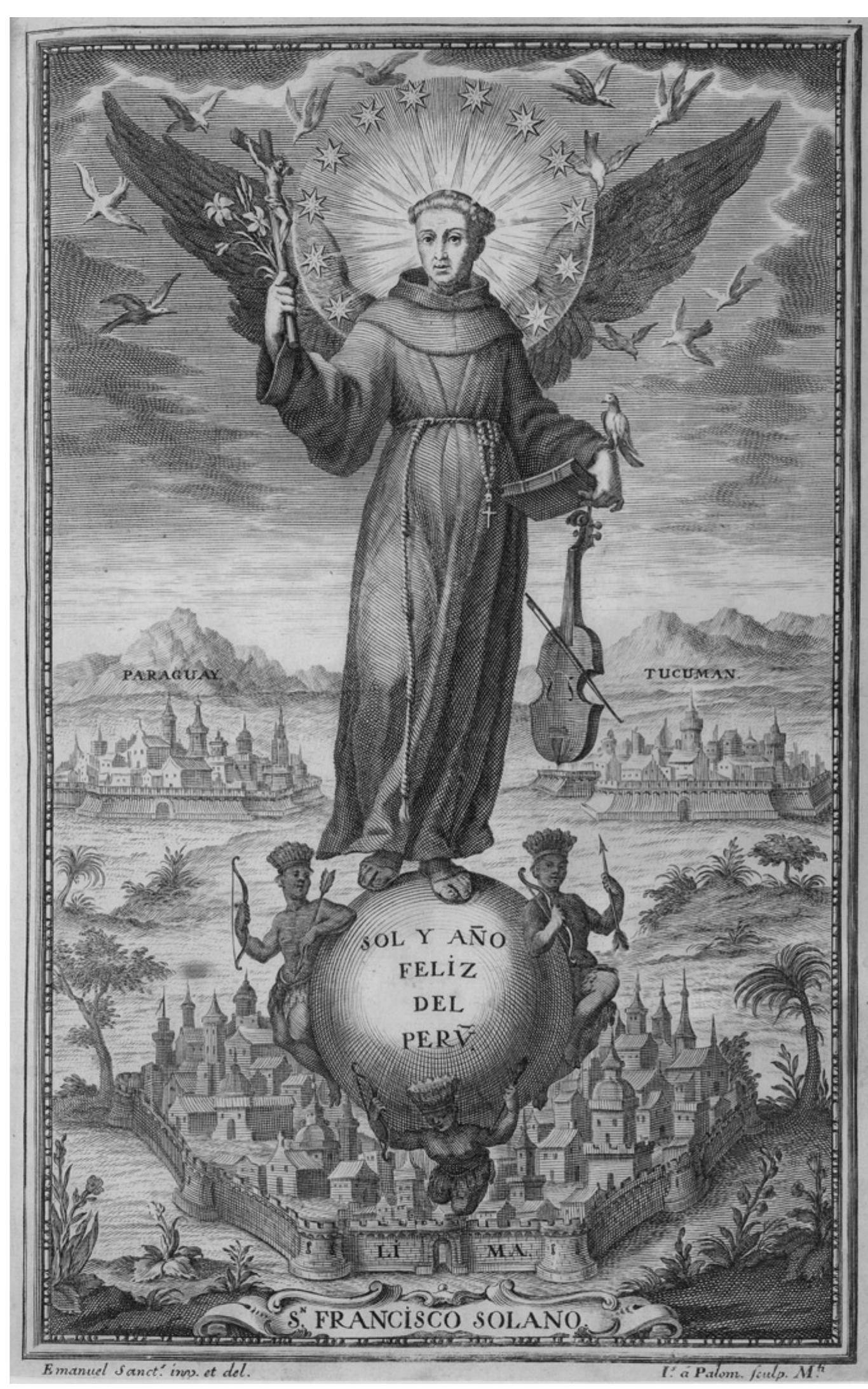 Under the saintly image of francisco solano, the city of