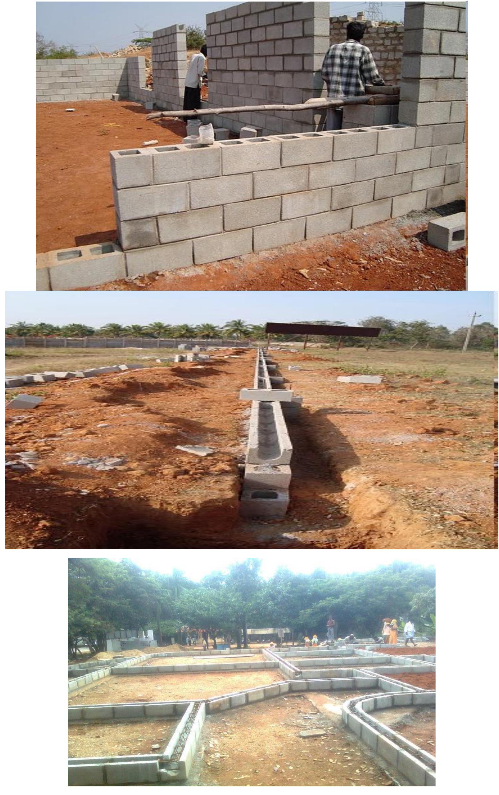 2: use of lintel blocks for plinth and lintel