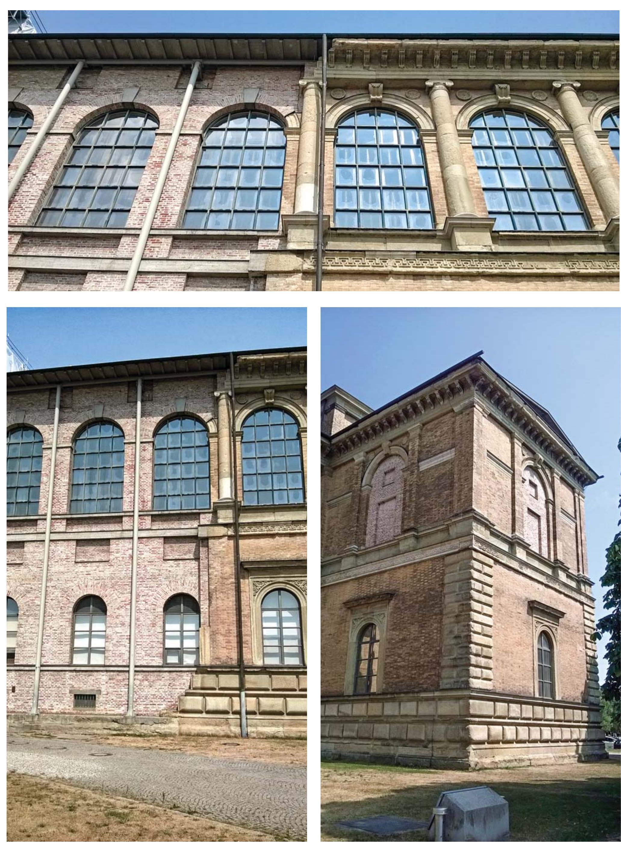 1-3/ Monaco di Baviera, VAlte Pinakothek nella ricostruzione postbellica di Hans Doligast (foto dell’A. ). 1-3/ Munich, the Alte Pinakothek in the post-war reconstruction by Hans Dollgast (photo by the author). 