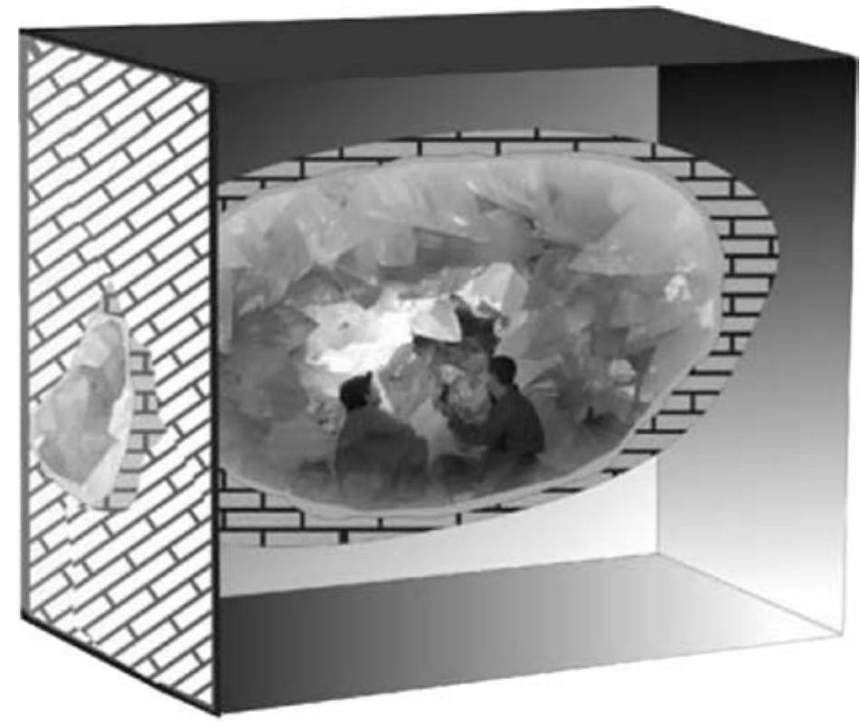 Inverted Geode Individual chamber morphology of cenotes of the sistema