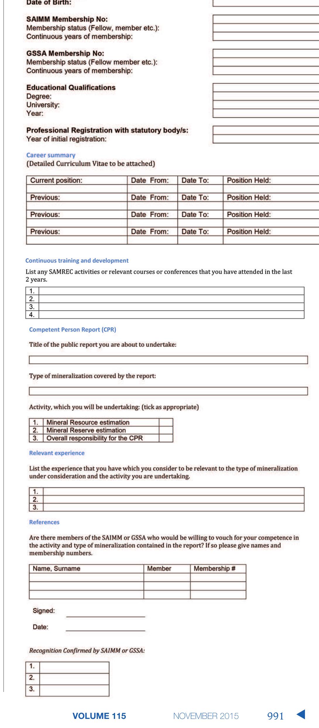(PDF) The SAMREC Code 2105 - Some thoughts and concerns