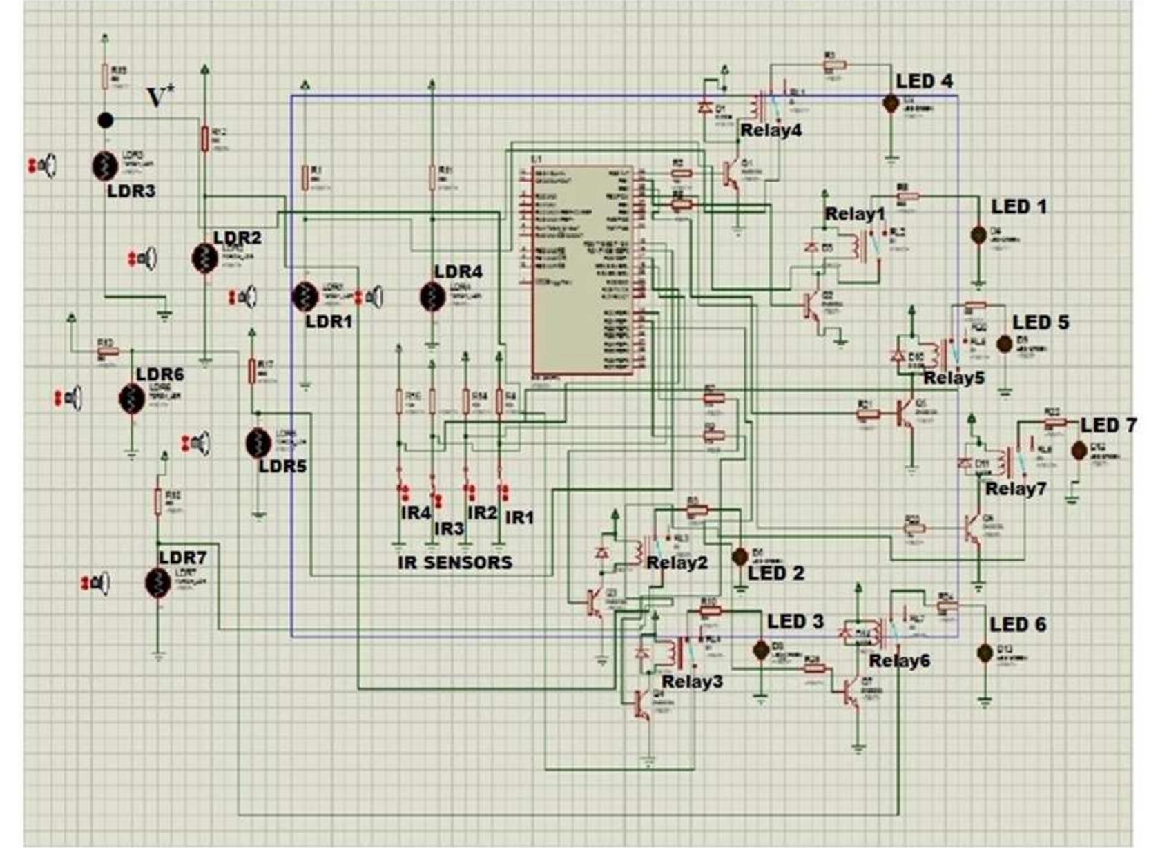 Relay Module Simulation Circuit diagram of the relay module