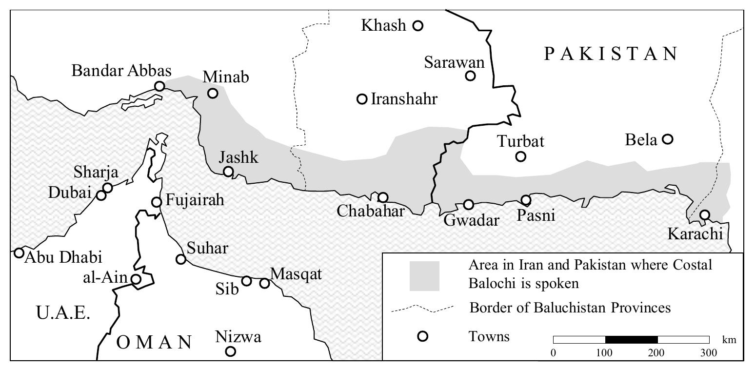Baloch Instrument Map 1: balochi dialects the data for the present study are
