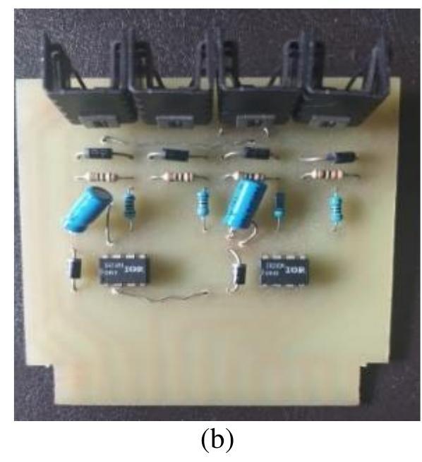 Mini-card design (a) pcb design and (b) h-bridge mini-card