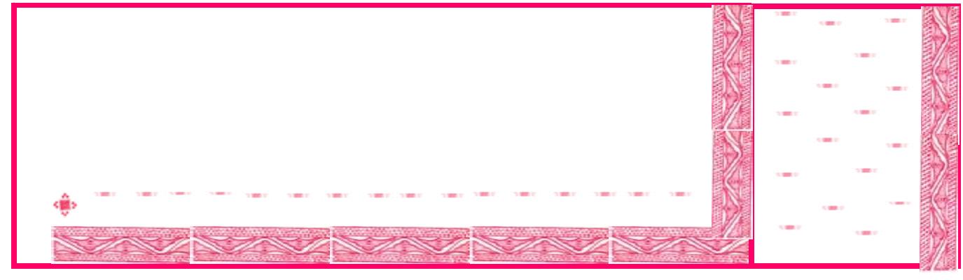 Saree arrangement with combination of border and buti motif