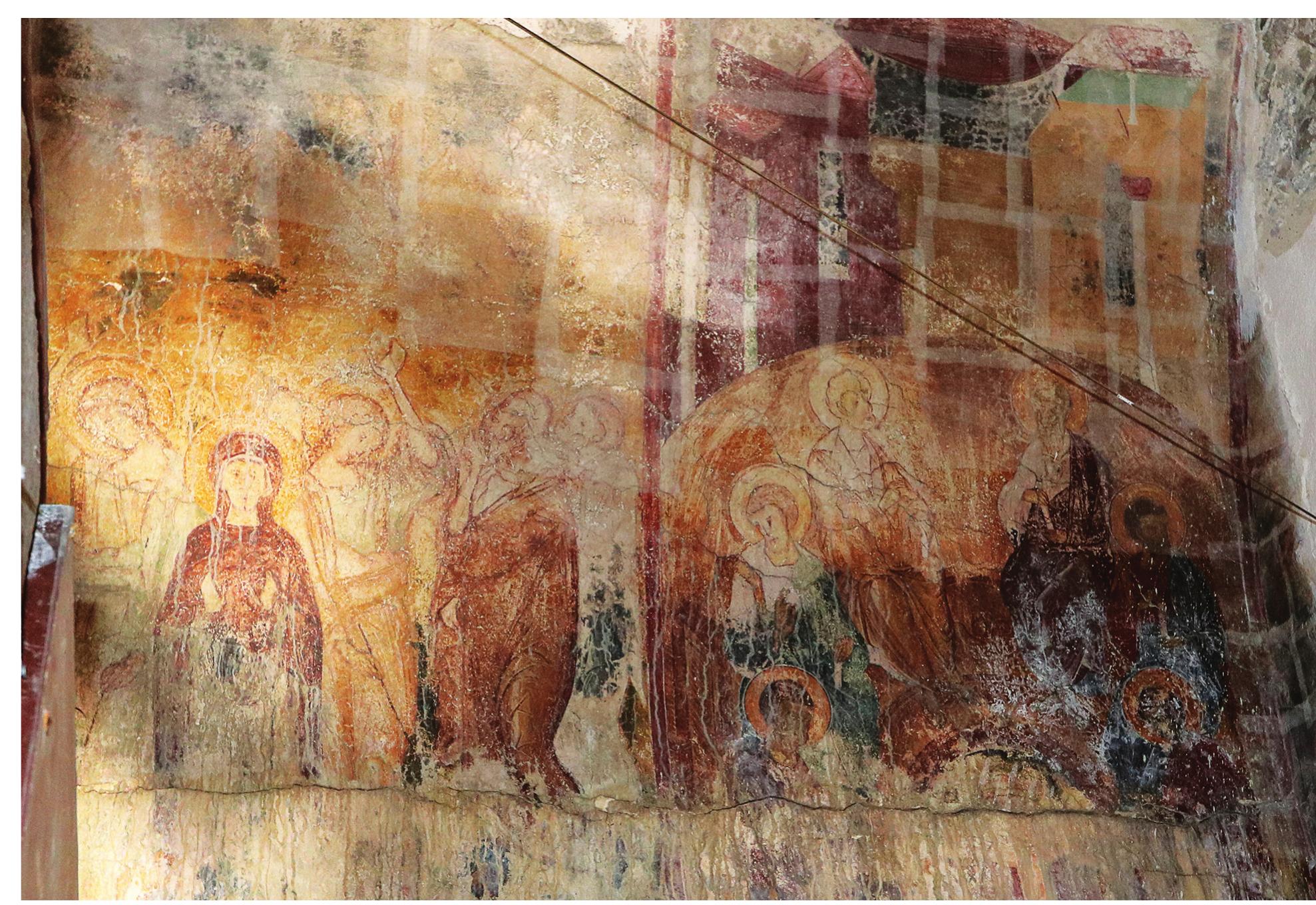 Fig. 33. Church of the Holy Apostles, Kato Karkasa, Ascension and Pentecost, southern halves. Photo by authors. 