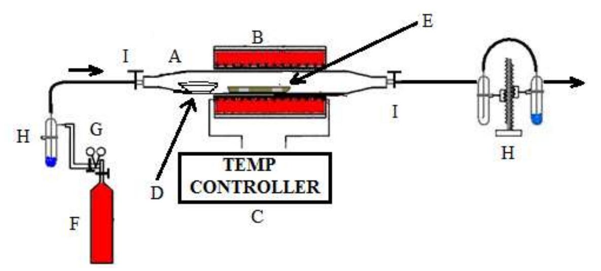 - 1 schematic set up of a chemical vapor deposition unit.