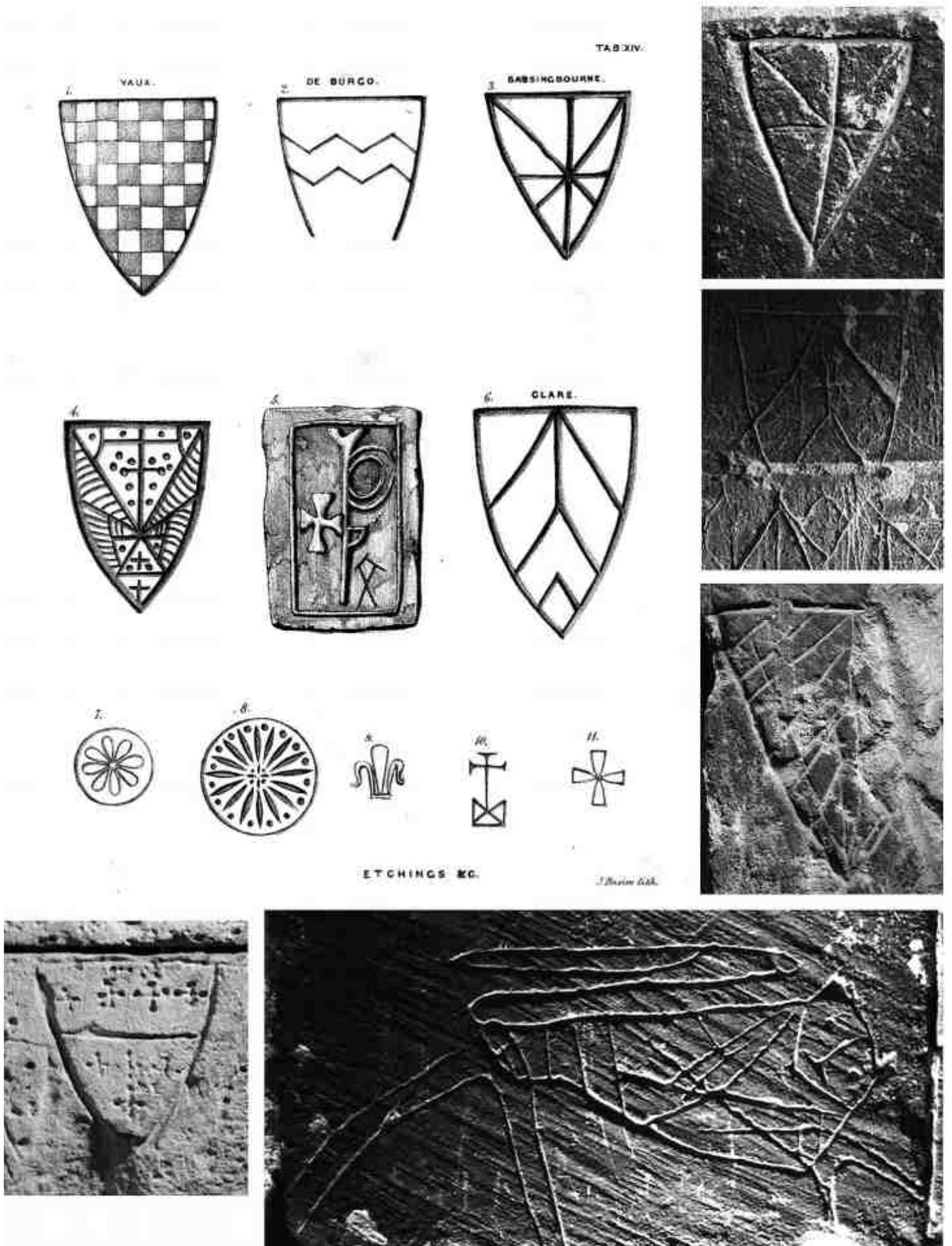 Top left, 2a: ‘etchings of armorial bearings, &c., from the