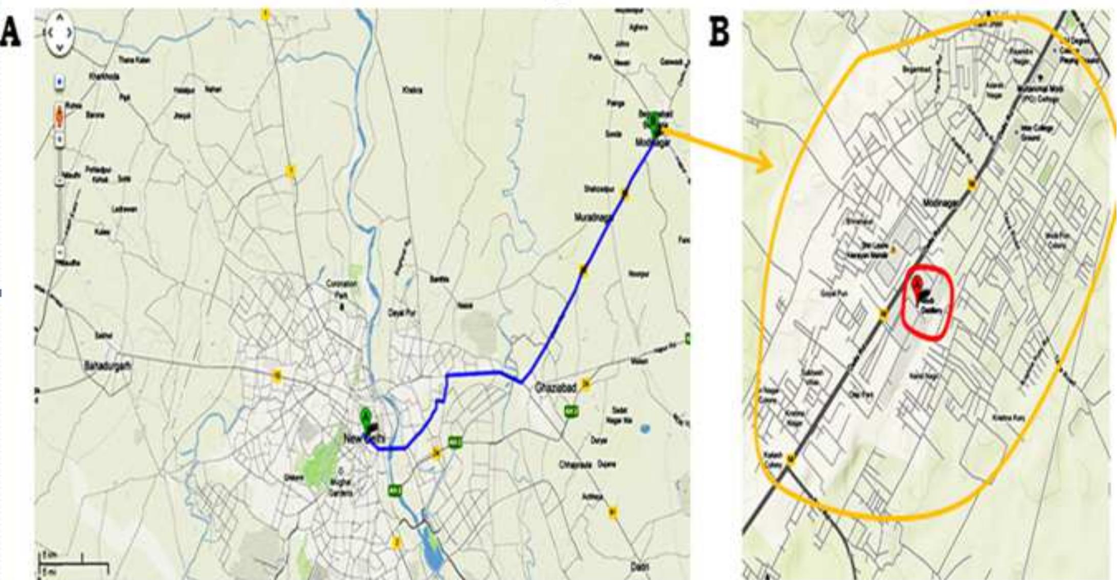 Schematic map demarking the sample site. a. map showing