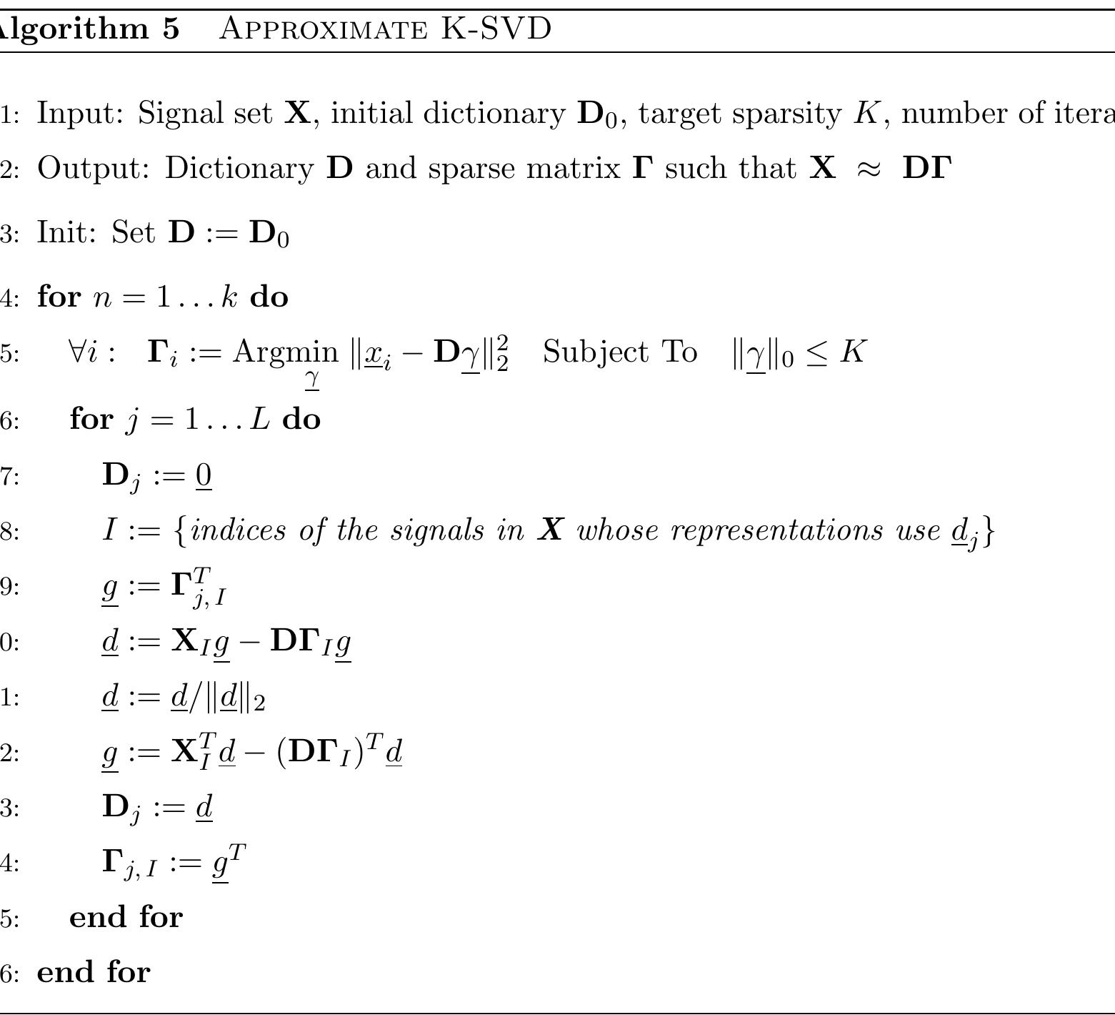 (PDF) Efficient implementation of the K-SVD algorithm using batch ...