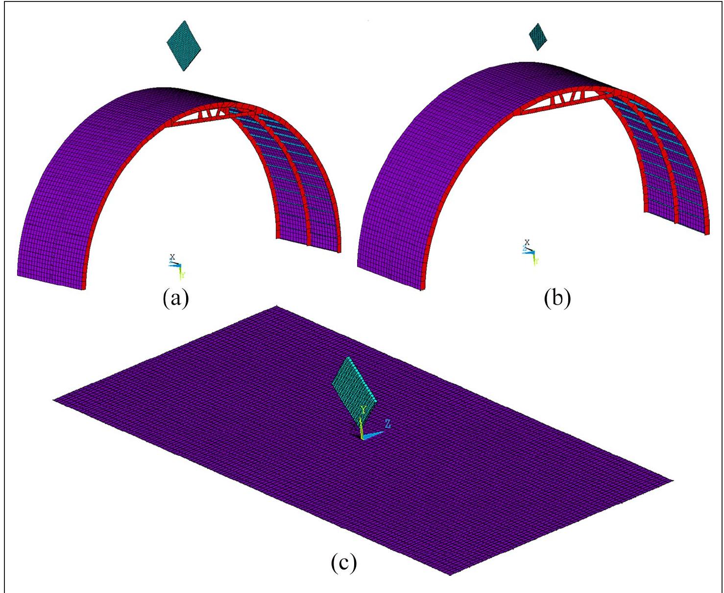 |. structure models of (a) front bulkhead and (b) main
