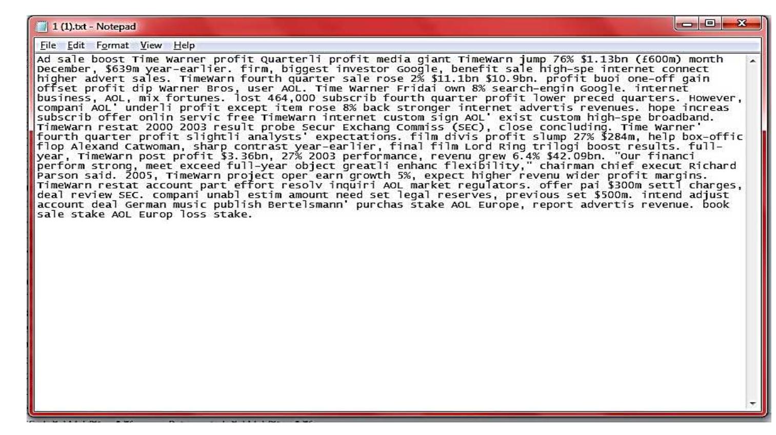 Figure 3. Dataset screen after apply pre-processing 