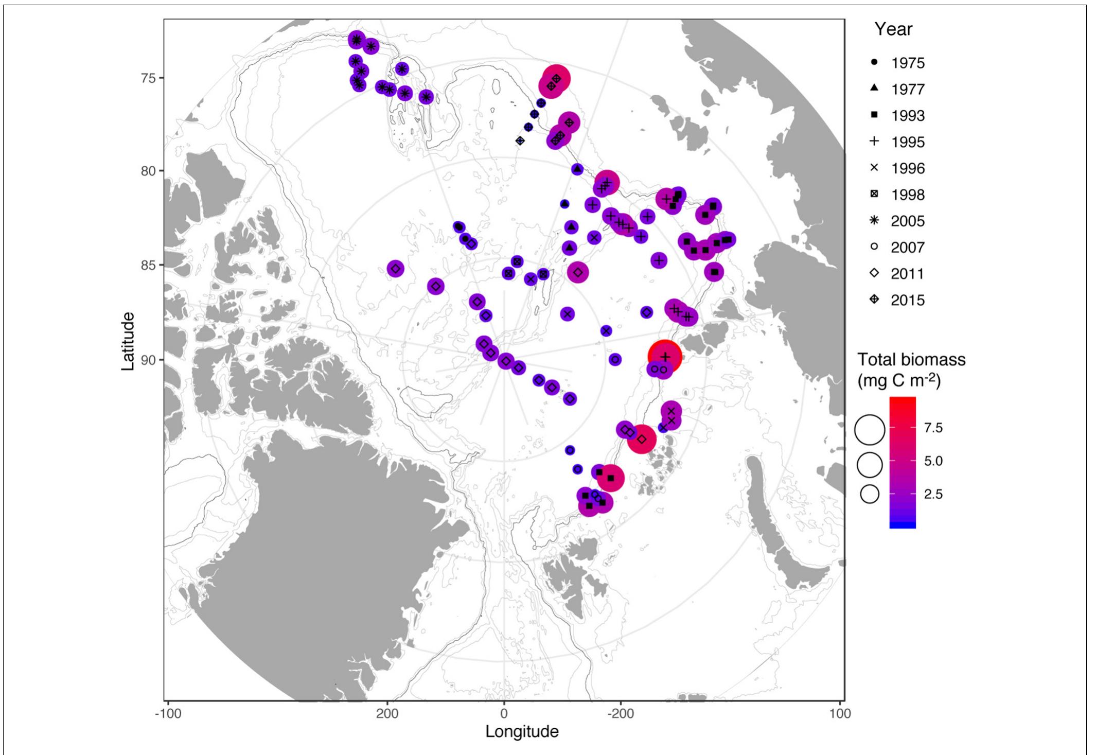 | compilation of depth-integrated zooplankton biomass in the