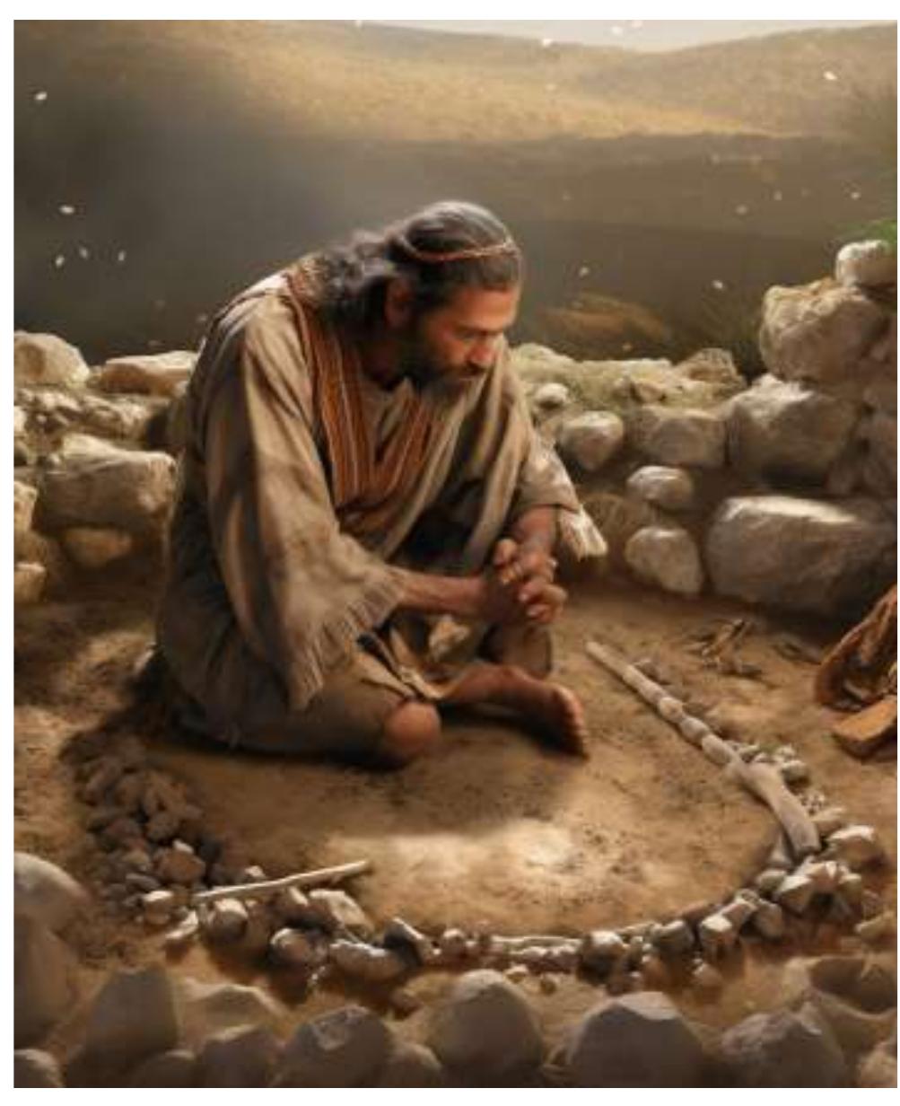 The practice of innhumation inside houses during their occupation is a practice widely expanded in the  ear-East and was also attested in Byblos during the  eolithic period (6900 —- 5700. BC.). The dead were buried in stone cradles and children in pottery jars inside rectangular houses (Artin, 2005: 12, 175, 195). It asted during the Chalcolithic (4500-3000 cal. BP), but this time the adult and immature individuals were buried inside jars in the floor of oval houses (Artin, 2005 : 12-13, 175).   Figure 23: 