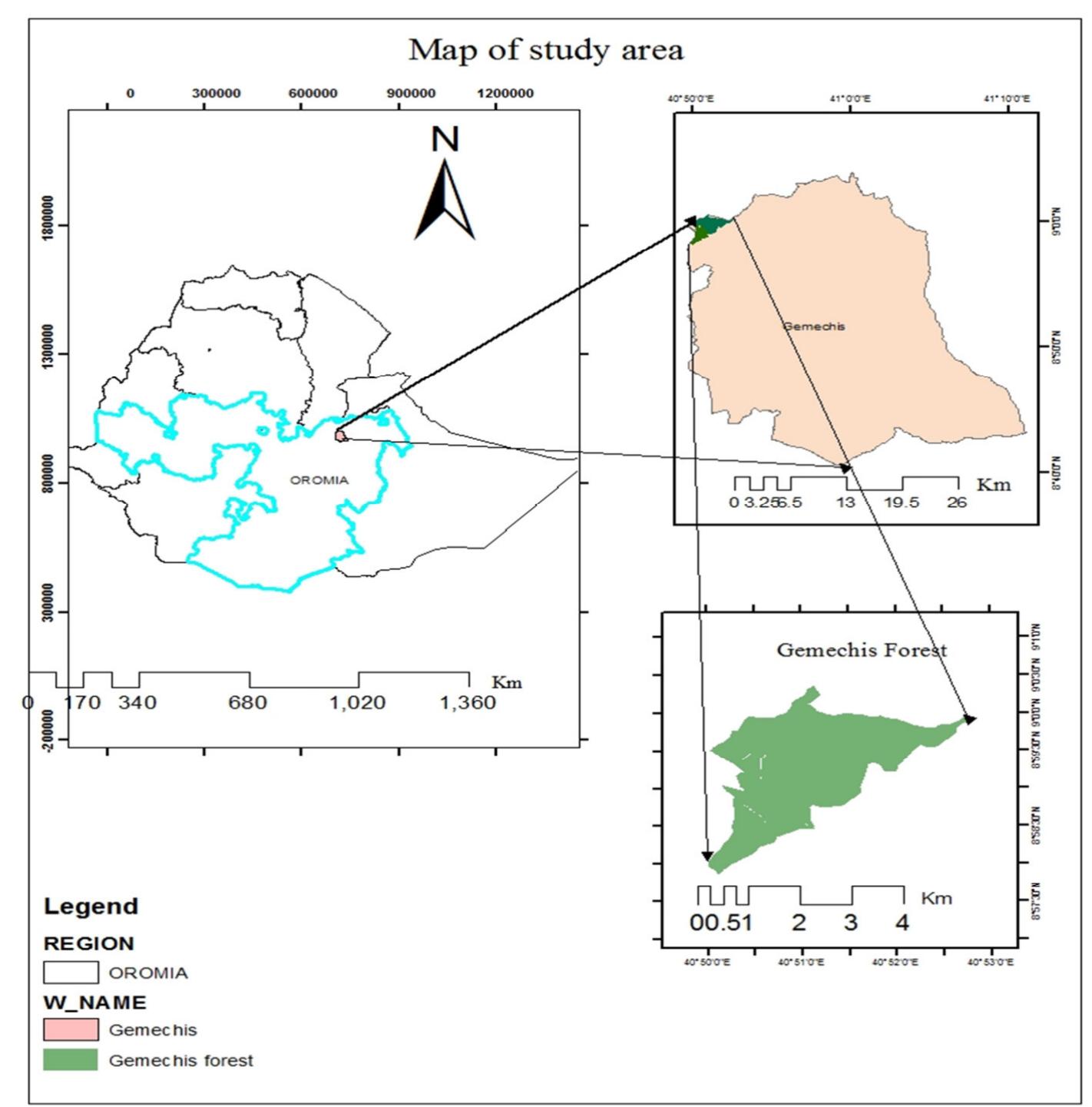 Hararge Map (PDF) Floristic Composition, Structural Analysis and Regeneration ...