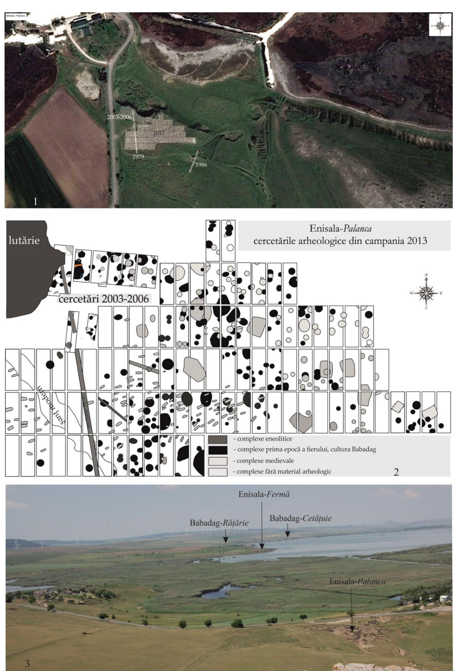 A Travel Back in Time. The Babadag-Enisala Area at the Beginning of 1st Millenium BC  Fig. 7. Enisala—Palanca. 1. General view of the site; 2. The plan of the archaeological research from 2013; 3. View from the east; 4. View of the archaeological research during the 2013 campaign. 