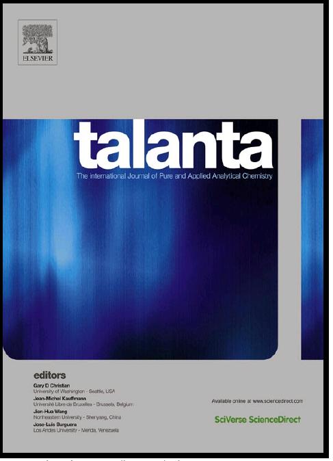 www.elsevier.convlocate/talanta  SNUS59-9 140(18)50255-9 https://doi.org/10.1016/,.talanta.2018.03.001 TAL18435 