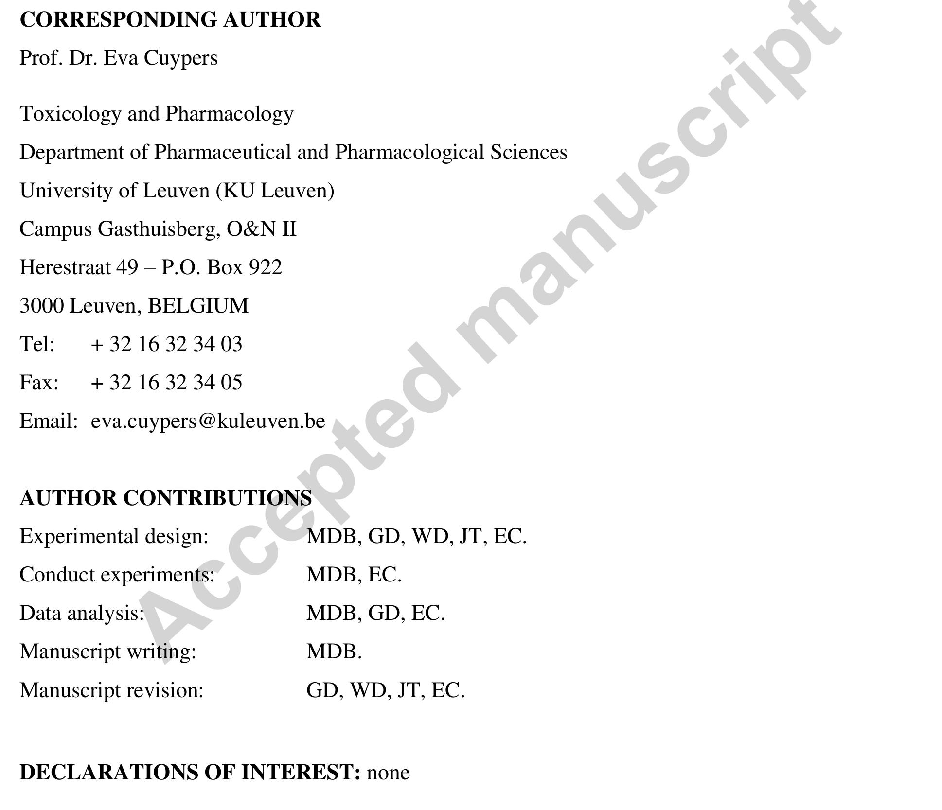 Campus Arenberg, P.O. Box 2404, Celestijnenlaan 200F, 3001 Leuven, Belgium  ’ Molecular Design and Synthesis, Department of Chemistry, University of Leuven (KU Leuven),  “ Toxicology and Pharmacology, Department of Pharmaceutical and Pharmacological Sciences, 