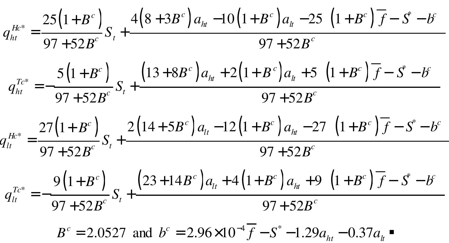 season and in the off-peak season is given by the following equations: 