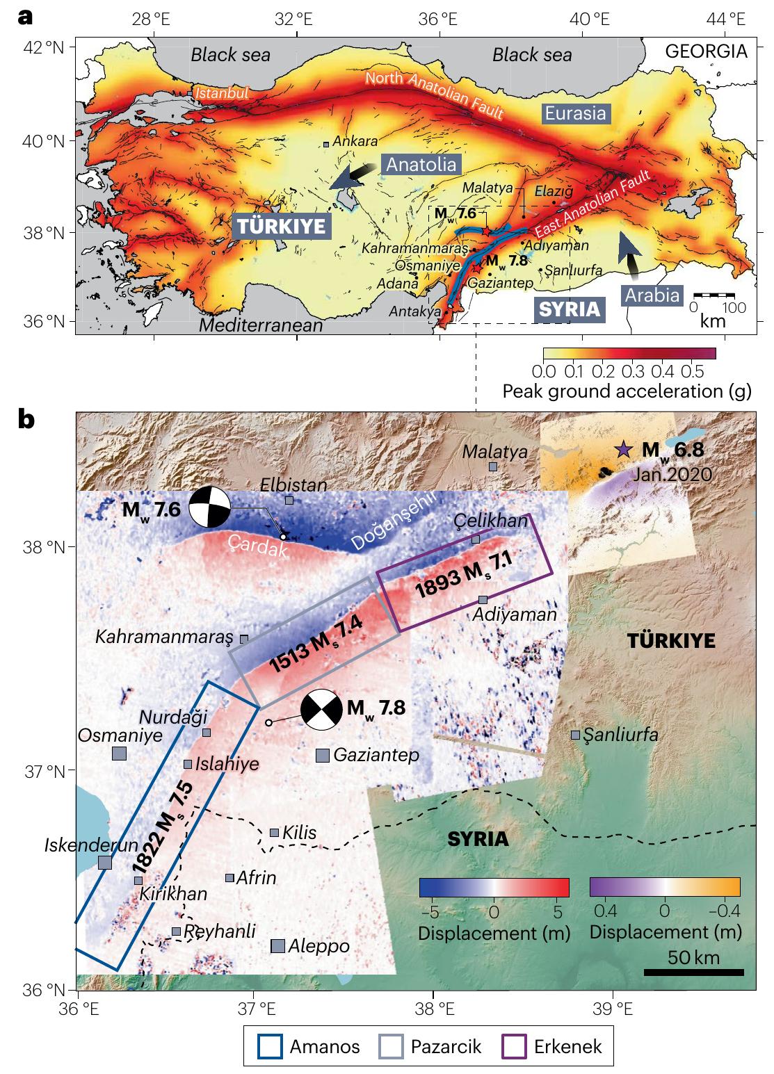 | known seismic hazard and surface rupture maps of the 6
