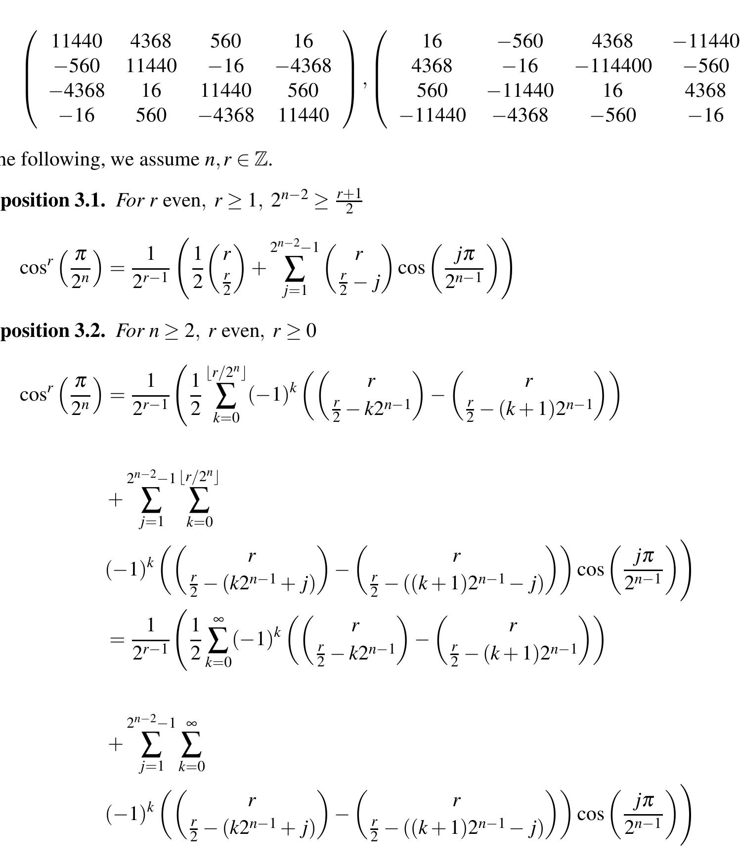 (PDF) Powers of Cosine and Sine