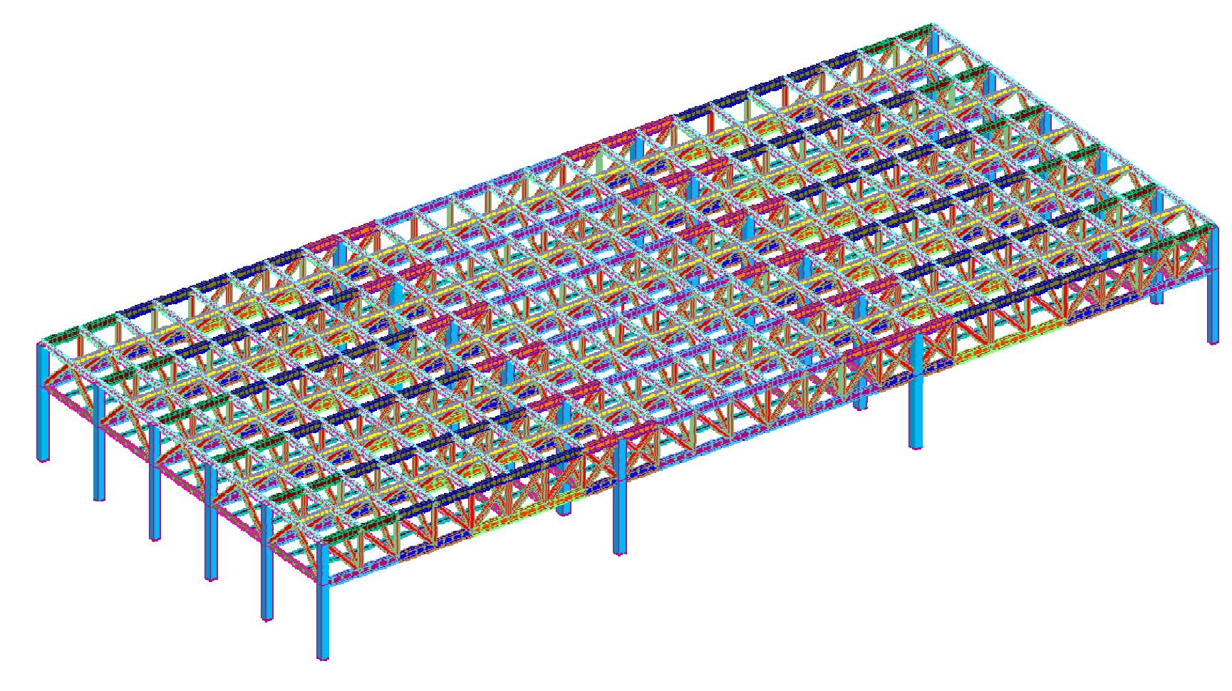 Structural Framing Color Figure 1 - from Long-Span Truss Structures for Low-Vibration