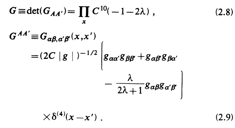 Later Reference Later reference we note the determinant and the inverse of