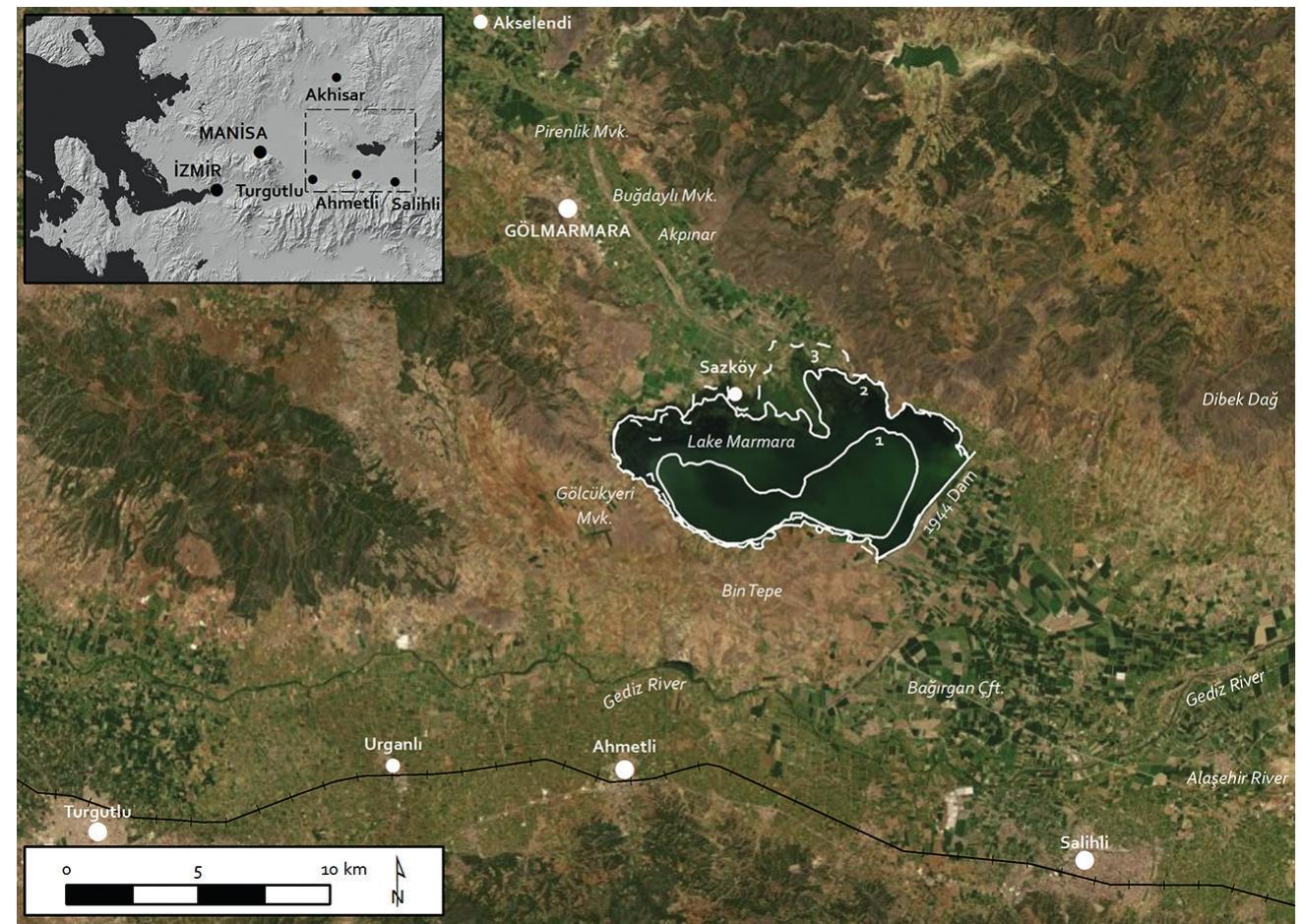 Fluidity Map Map of the middle gediz valley and marmara lake basin, with