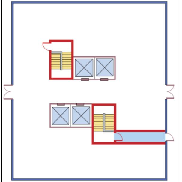 E.10: example of exit passageway used to connect exit stair