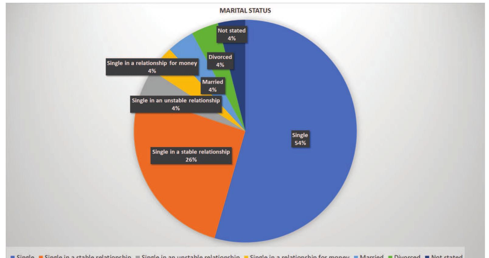 Figure 8. Marital status of LGTBIQ+ characters 