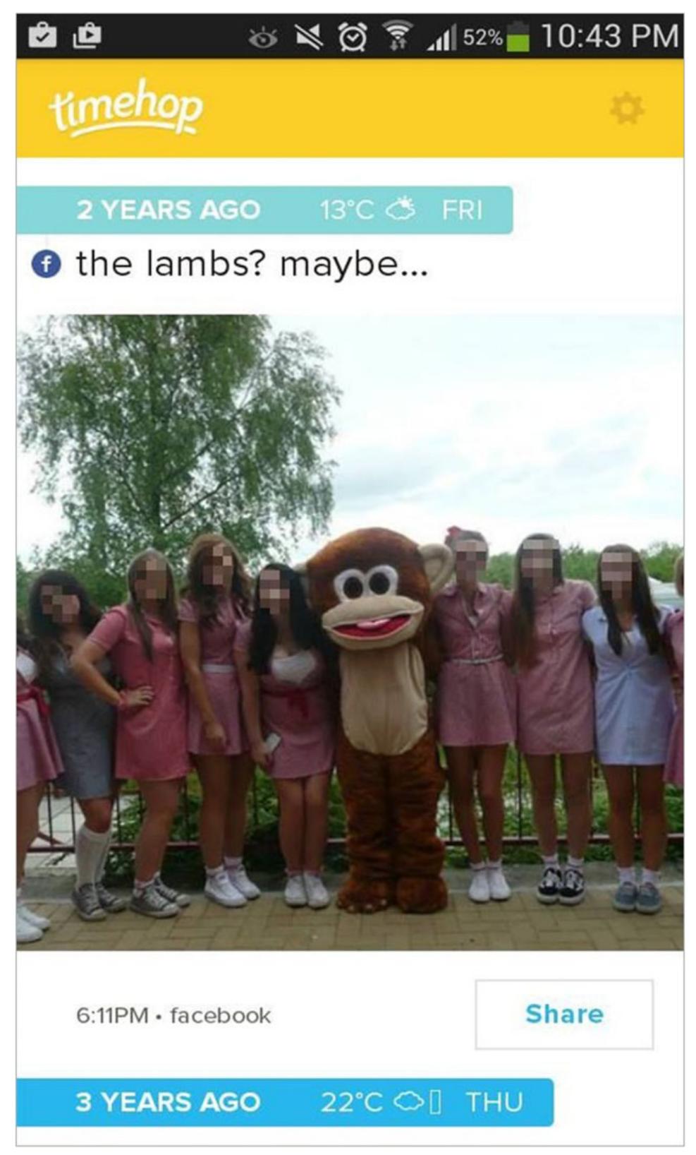 BECKY’S TIMEHOP APP 