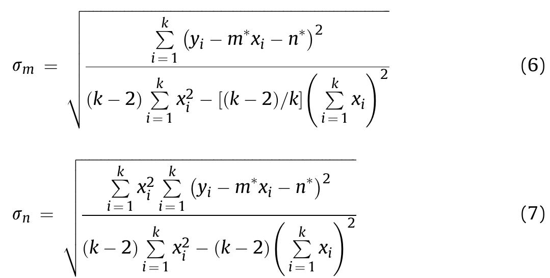The best-fit of the parameters m and n considering a certain confidence level is established as 