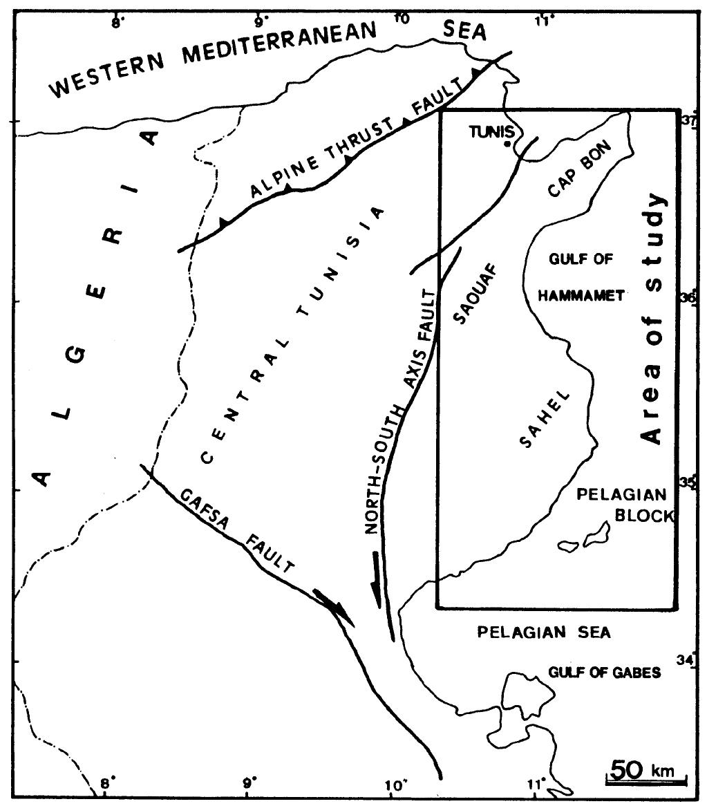 —location map of the cap bon peninsula, sahel, and the gulf