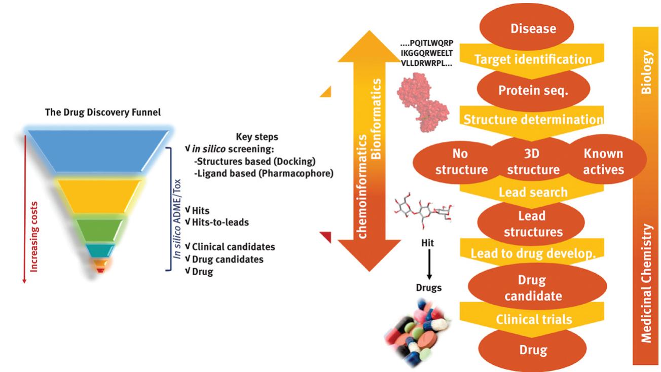 The drug design process for lead identification and